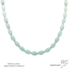 collier ras du cou vert clair en pierre semi-précieuse jade et plaqué or réalisé a la main en France