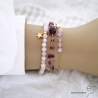 bracelet créateur pour femme en pierres semi-précieuses violettes réalisé à la main en France