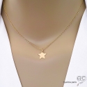 Pendentif étoile en plaqué or, ras de cou, tendance, bohème