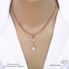 colliers pendentifs créateur pour femme en pierre semi-précieuse calcédoine bleue fabriqué à la main en France