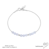 bracelet bleu femme en pierre semi-précieuse calcédoine bleue et argent fabriqué à la main en France