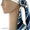 boucles d'oreilles bleues en pierre naturelle calcédoine bleue, plaqué or ou argent, longues, fines