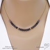 collier bleu femme pierre naturelle iolite saphir d'eau sur une chaîne en plaqué or ou argent, fait main sur mesure