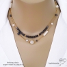 collier ras du cou choker bleu créateur en pierre semi-précieuse saphir d'eau iolite réalisés à la main en France