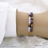 bracelet bleu femme en pierre semi-précieuse iolite bracelet fin en saphir d'eau
