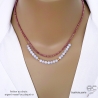 collier ras de cou en pierre semi-précieuse calcédoine bleue réalisé à la main sur mesure en France