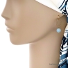 boucles d'oreilles bleues femme en pierre naturelle aigue marine et plaqué or réalisées à la main