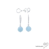 Boucles d'oreilles aigue marine, argent massif, fait main, création by Alicia