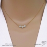 collier choker bleu clair femme pierre aigue-marine  sur une chaîne en plaqué or ou en argent, réalisé à la main en France