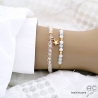 bracelets créateur pour femme en pierres naturelles aigue-marine et plaqué or réalisé sur mesure en France