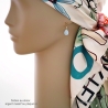 boucles d'oreilles femme en aigue-marine pierre semi-précieuse fabriqué à la main sur mesure en France