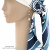 boucles d'oreilles femme pendantes longues avec aigue-marine et sodalite fait main sur mesure en France