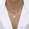bijoux créateur collier ras du cou femme en pierres naturelles pierre de lune