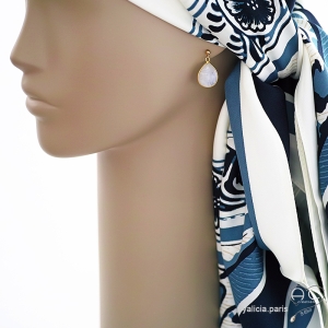 boucles d'oreilles en pierre de lune gouttes pendantes