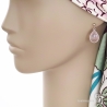 boucles d'oreilles rose femme gouttes en pierre semi-précieuse quartz rose et argent