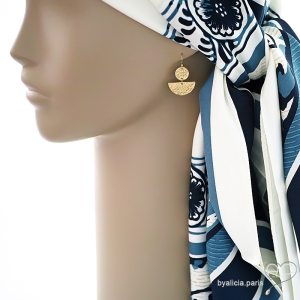 boucles d'oreilles femme pendantes en plaqué or
