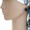 boucles d'oreilles noires femme en pierre naturelle onyx noire gouttes pendantes