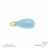 pendentif grande goutte bleu ciel en aigue-marine