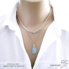 pendentif bleu claire pierre aigue-marine grande goutte