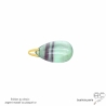 pierre violet vert clair fluorite gros pendentif goutte