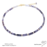 ras de cou femme en pierre lépidolite violette réalisé à la main en France