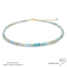 ras de cou choker femme en en pierre amazonite fabriqué à la main en France