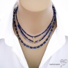 bijoux créateur collier ras du cou choker en pierre bleue lapis-lazuli fait sur mesure à la main en France