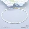 ras de cou femme en jade blanche et plaqué or ou argent, réalisé à la main en France