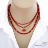 bijoux créateur collier femme en pierre naturelle cornaline fabriqué à la main en France