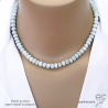 ras de cou bleu clair femme en pierre naturelle aigue-marine fait main sur mesure en France
