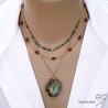bijoux créateur en pierres semi-précieuses collier ras de cou hématite bronze femme fabriqué à la main en France
