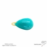 pierre naturelle amazonite gros pendentif goutte vert-bleu