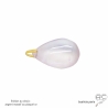 pierre semi-précieuse quartz rose gros pendentif goutte rose