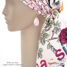 Grandes boucles d'oreilles gouttes rose pendantes femme  en quartz rose réalisé à la main en France