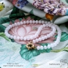 collier créateur en pierre quartz rose et gros fermoir bouée réalisé à la main en France