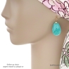Boucles d'oreilles en amazonite, grandes gouttes pendantes, fait main, création by Alicia