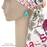 Grandes boucles d'oreilles gouttes vert-bleu pendantes femme  en amazonite réalisé à la main en France