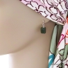 Boucles d'oreilles jade, argent massif, pierre naturelle verte forme baroque, fait main, création by Alicia