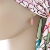 Boucles d'oreilles rhodochrosite, argent massif, pierre naturelle rose forme baroque, fait main, création by Alicia