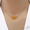 Collier avec citrine et plaqué or, pierre semi-précieuse jaune, fait main, création by Alicia
