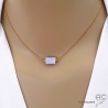 Collier avec calcédoine bleue, plaqué or, pierre semi-précieuse, fait main, création by Alicia