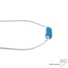 ras du cou en ergent 925 et pierre naturelle apatite bleu azur réalisé à la main en France