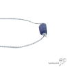 ras de cou bleu femme en argent 925 et pierre naturelle tanzanite réalisé à la main en France
