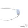 ras du cou bleu clair femme en argent 925 et pierre calcédoine bleue réalisé à la main en France