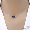Collier avec lapis-lazuli, argent massif, pierre semi-précieuse bleu, fait main, création by Alicia