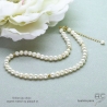 collier en perles de culture d'eau douce, plaqué or ou argent massif, ras de cou femme en perles naturelles blanches