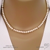 Collier ras de cou en perles de culture d'eau douce blanches, plaqué or ou argent, fait main, création by Alicia