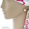 Boucles d'oreilles trèfle en nacre et pampille en corail, plaqué or ou argent, création by Alicia