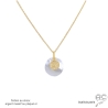 nacre blanche ras de cou pendentif plaqué or ou argent nacre médaille soleil or fabriqué à la main en France