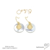 boucles d'oreilles blanches femme en nacre et plaqué or ou argent réalisées à la main sur mesure